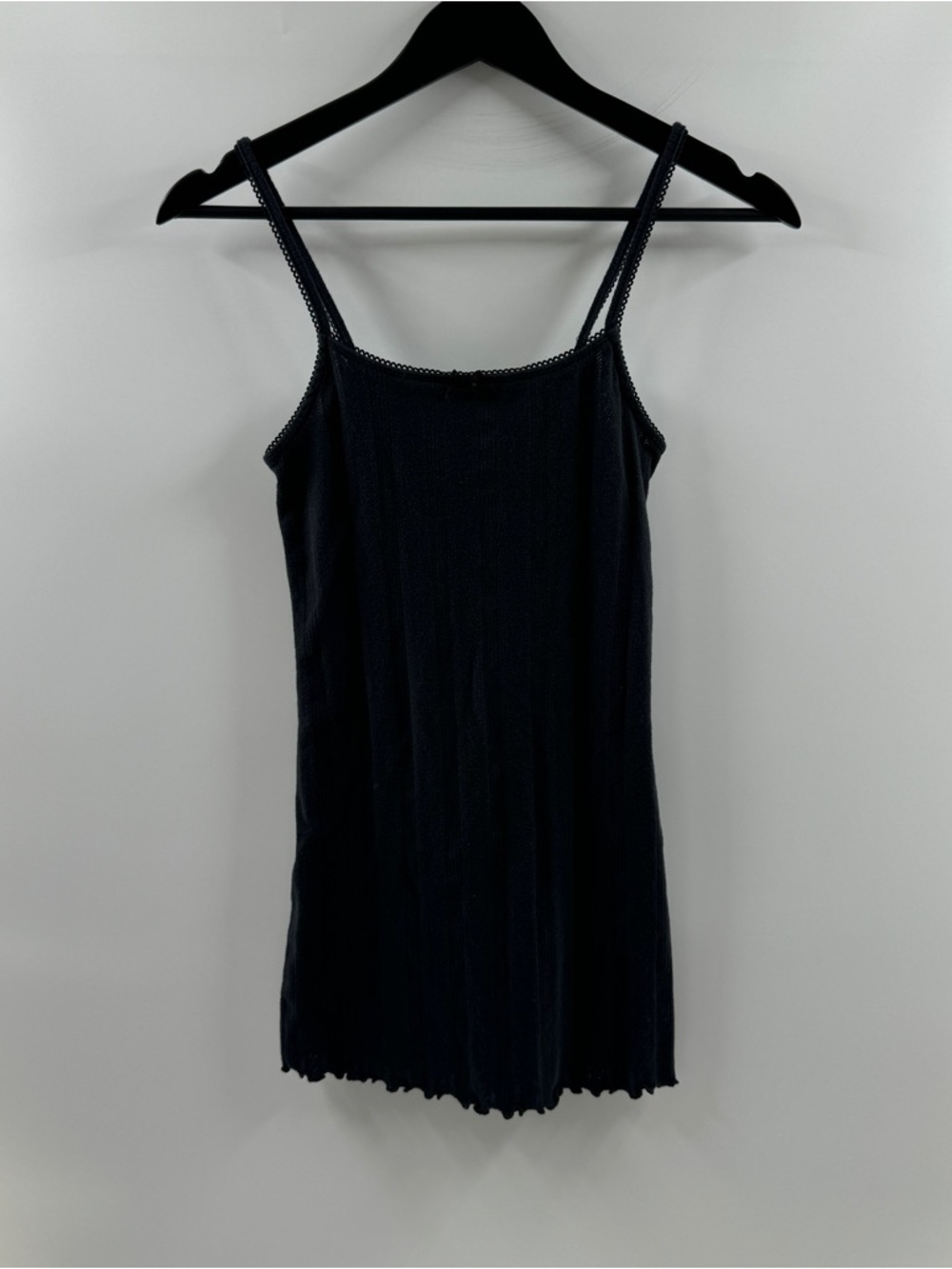 Out From Under Black Picot Trim Mini Dress – Women’s Small